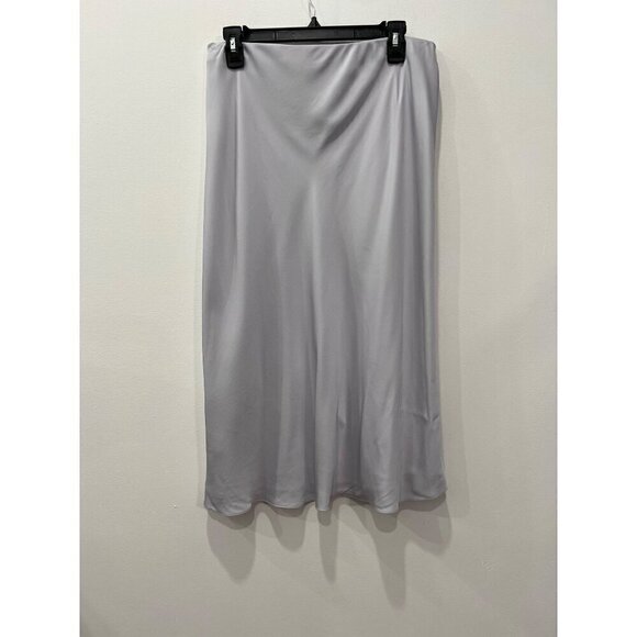 New Theory Size L Slip Skirt in Silk Georgette Light Purple *Stain* - Picture 9 of 11